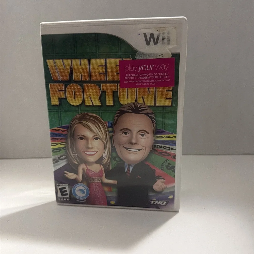 Wheel of Fortune Nintendo Wii Game THQ 2010 Pat Sajak Vanna White CIB
